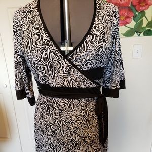 Faith Passion wrap dress black and white